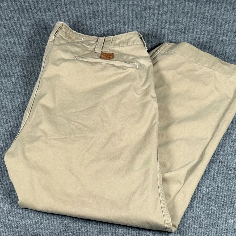 Vintage 90s Polo Jeans Co Ralph Lauren Khaki Chino Pants 36x28.5 Preppy Workwear